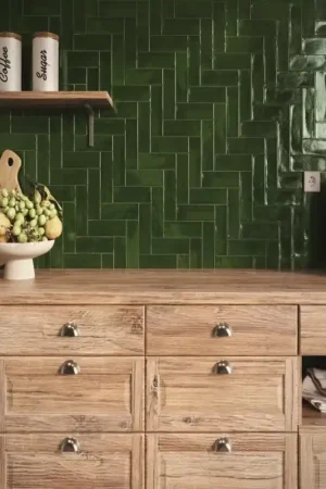 Jusqu'à Épuisement Des Stocks carrelage effet zellige 6,5x20 cm NOUR DARK GREEN